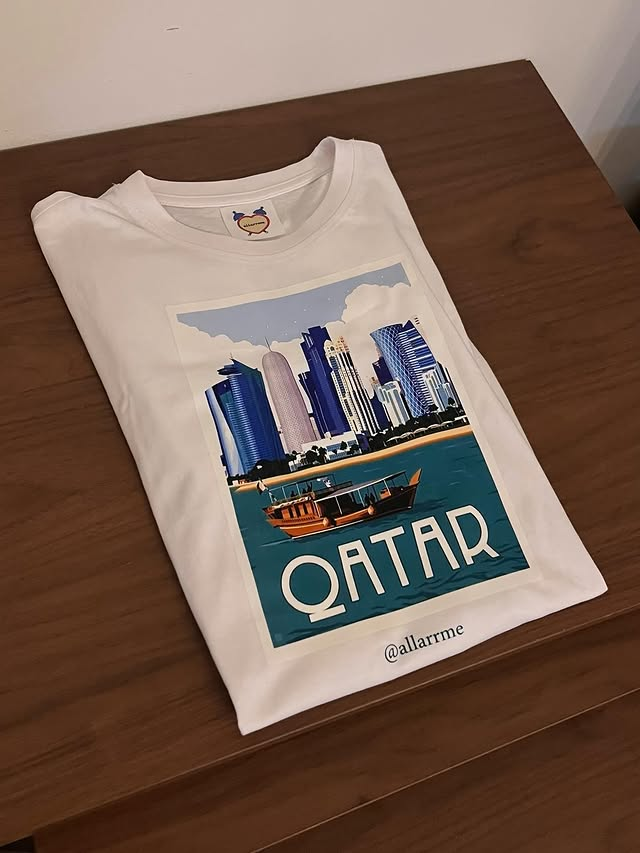 Qatar Skyline Illustration T-Shirt