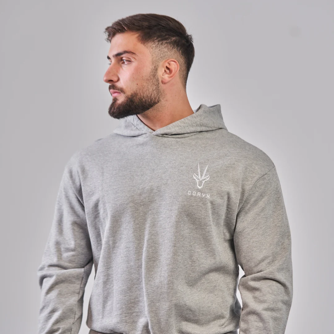 Heather Grey Crossover Hoodie