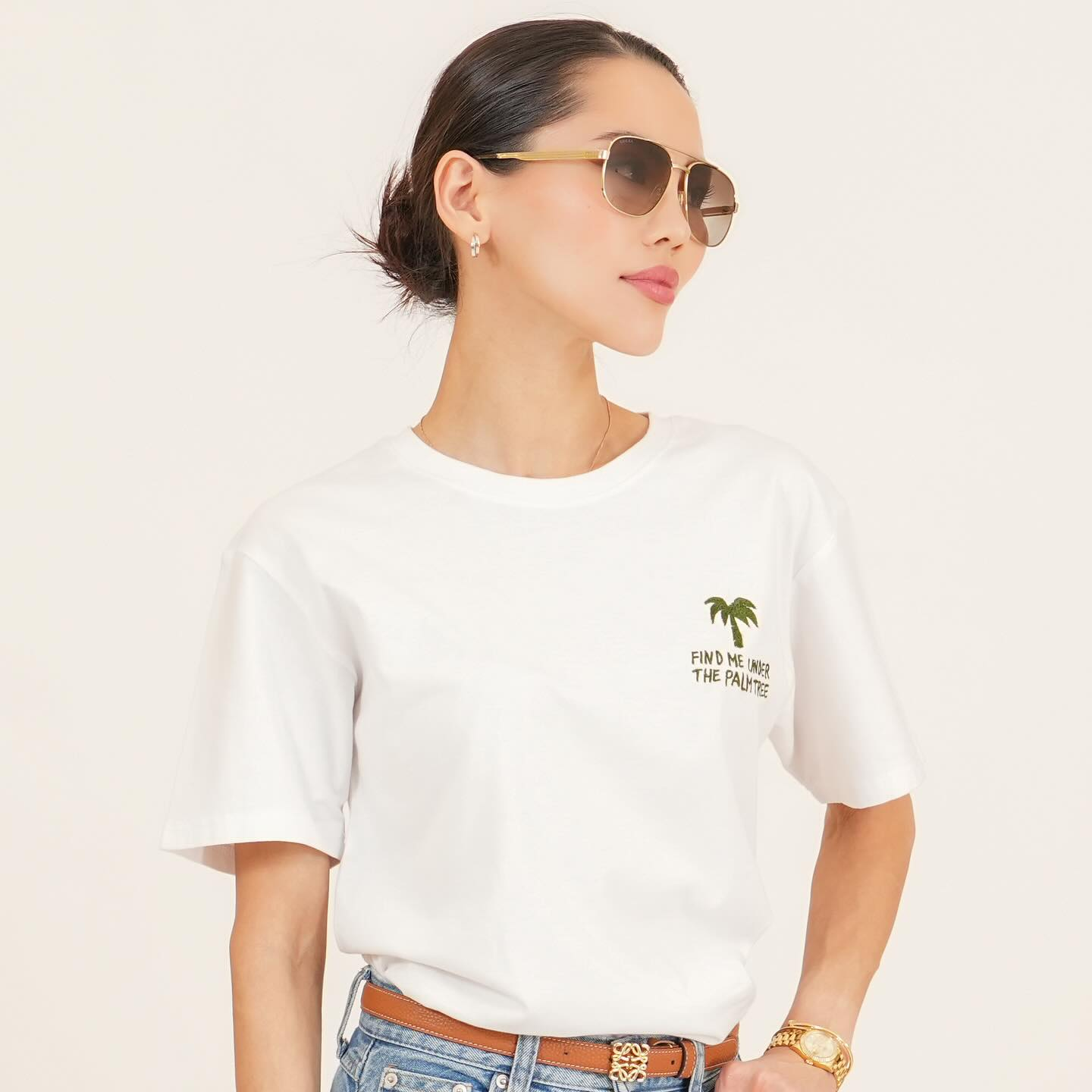 'Under The Palm Tree' White T-Shirt