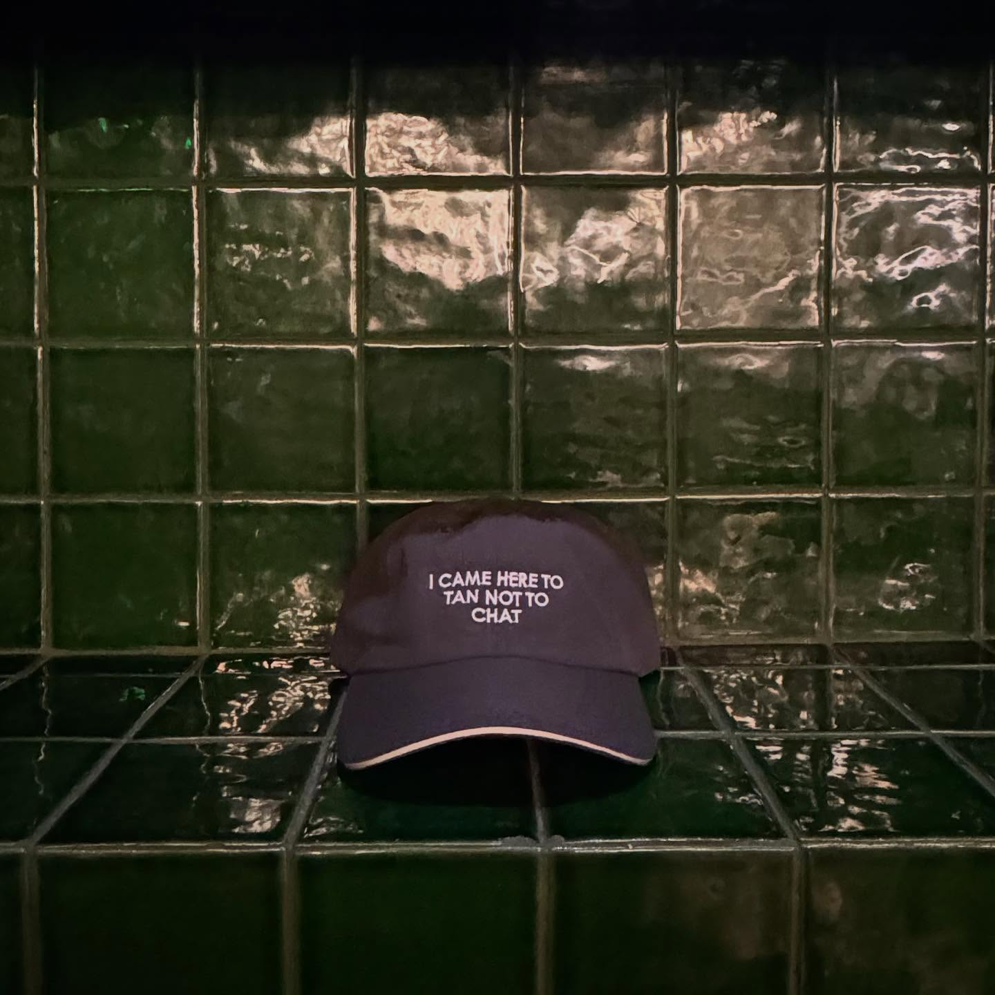 Navy 'Tan Not Chat' Cap