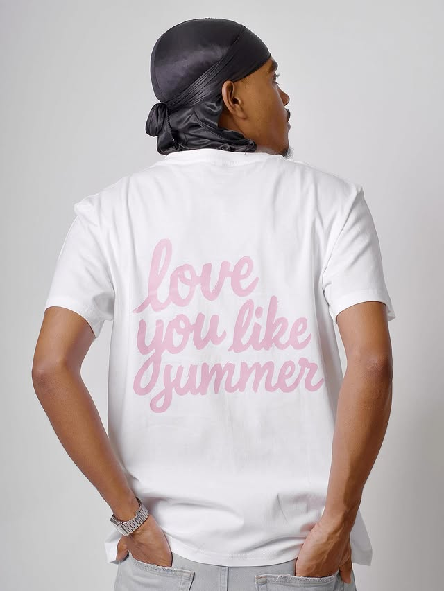 Pink 'Love You Like Summer' Back Print T-Shirt