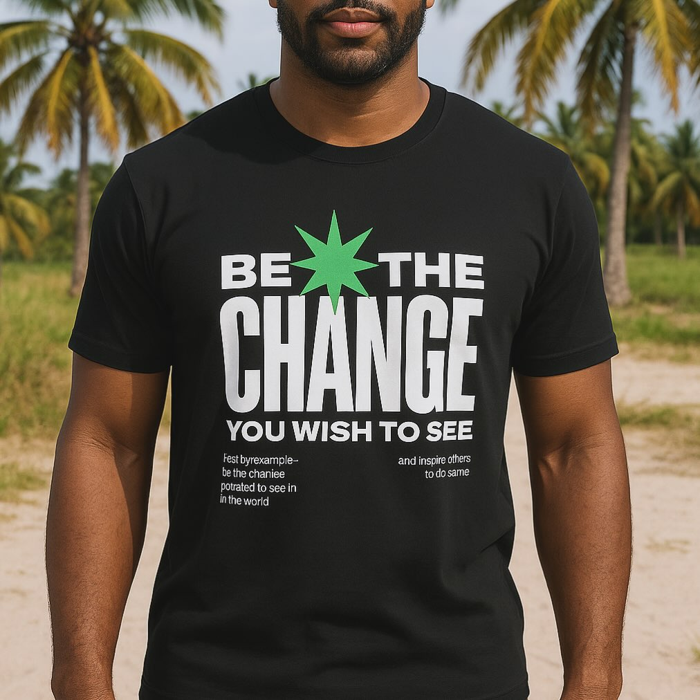 'Be The Change' Star Graphic T-Shirt